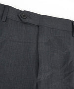 SAKS FIFTH AVE -Charcoal Wool & Silk MADE IN ITALY Flat Front Dress Pants -  32W