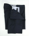 SAKS FIFTH AVE -Navy Wool & Silk MADE IN ITALY Flat Front Dress Pants -  34W