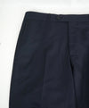 SAKS FIFTH AVE -Navy Wool & Silk MADE IN ITALY Flat Front Dress Pants-  34W