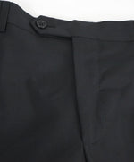 SAKS FIFTH AVE -Black Wool & Silk MADE IN ITALY Flat Front Dress Pants- 30W