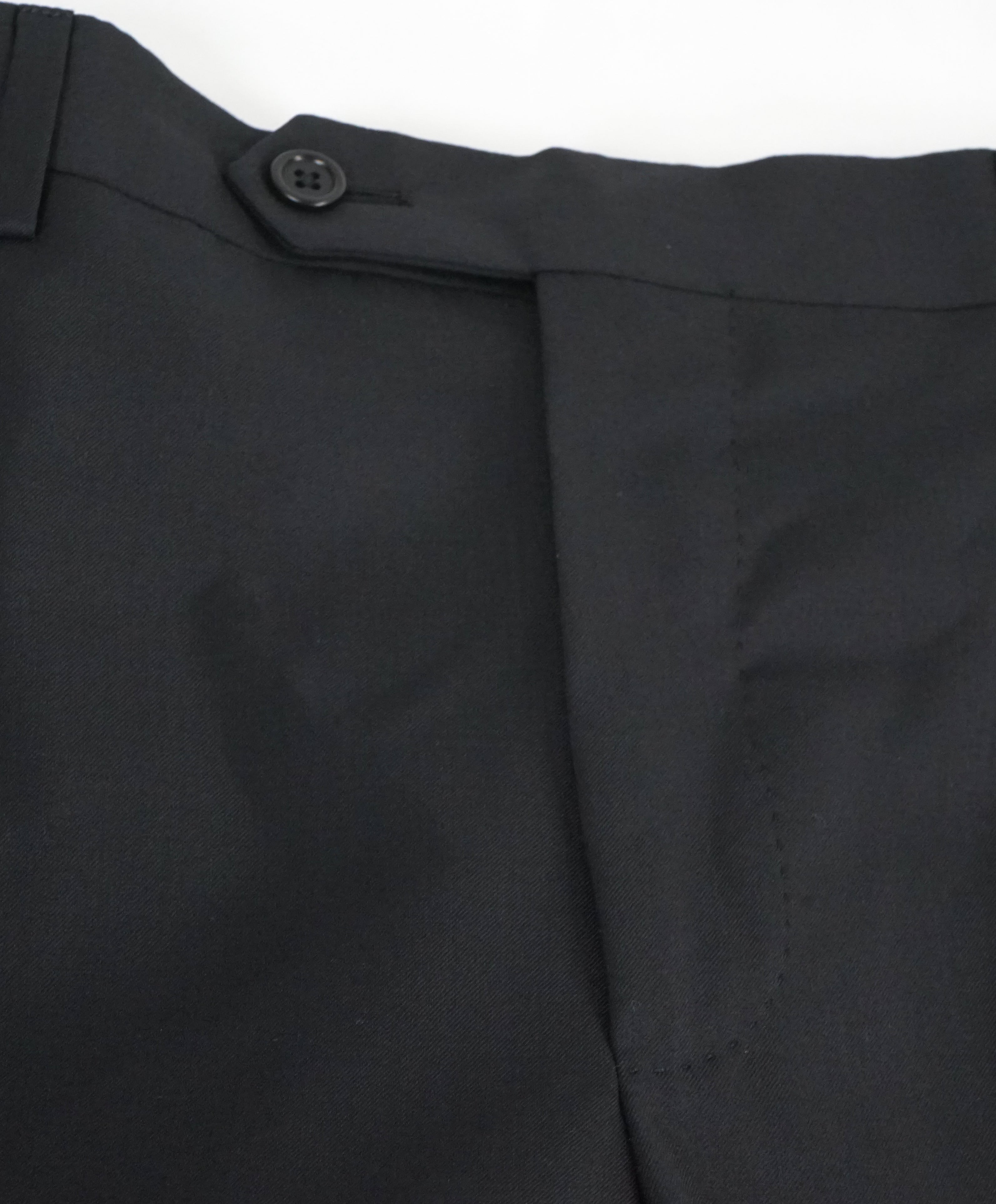 SAKS FIFTH AVE -Black Wool & Silk MADE IN ITALY Flat Front Dress Pants-  30W