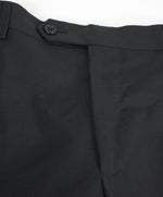 SAKS FIFTH AVE -Black Wool & Silk MADE IN ITALY Flat Front Dress Pants- 36W