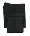 SAKS FIFTH AVE -Black Wool & Silk MADE IN ITALY Flat Front Dress Pants- 34W