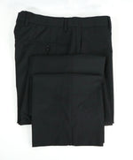 SAKS FIFTH AVE -Black Wool & Silk MADE IN ITALY Flat Front Dress Pants- 34W