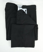 SAKS FIFTH AVE -Black Wool & Silk MADE IN ITALY Flat Front Dress Pants- 34W