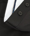 SAKS FIFTH AVE -Black Wool & Silk MADE IN ITALY Flat Front Dress Pants- 34W