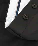 SAKS FIFTH AVE -Black Wool & Silk MADE IN ITALY Flat Front Dress Pants- 34W