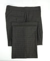 SAKS FIFTH AVE - Brown Wool MADE IN ITALY Plaid Check Flat Front Dress Pants - 34W