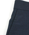SAKS FIFTH AVE - Blue Birdseye Melange MADE IN ITALY Flat Front Dress Pants - 30W