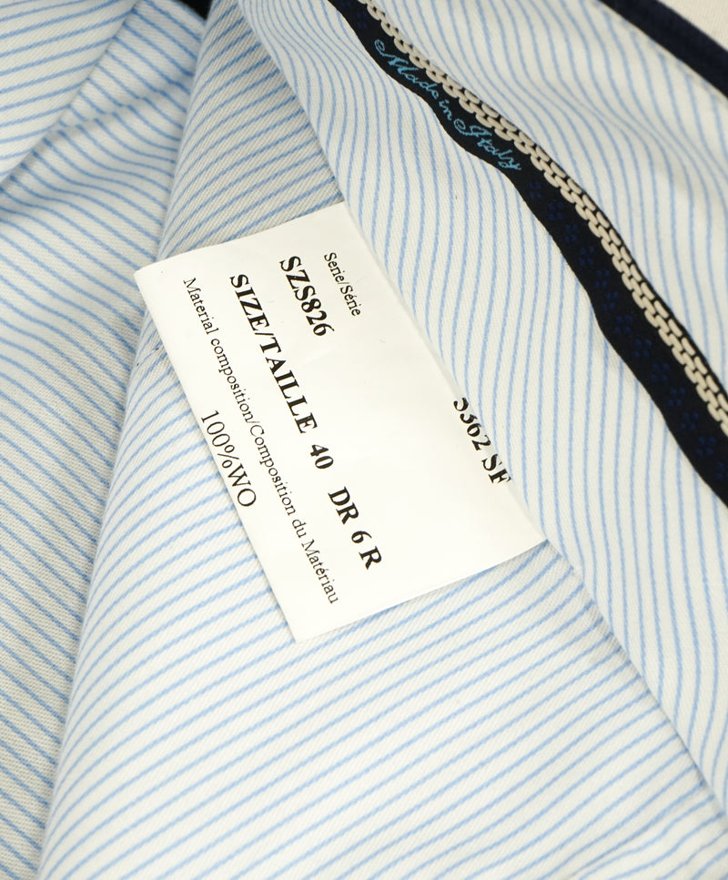 SAKS FIFTH AVE - Bold Blue Plaid Check MADE IN ITALY Flat Front Dress Pants - 34W