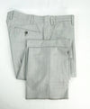 SAKS FIFTH AVE - Light Gray 100% SILK Made In Italy Flat Front Dress Pants - 32W