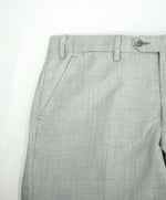 SAKS FIFTH AVE - Light Gray 100% SILK Made In Italy Flat Front Dress Pants - 32W