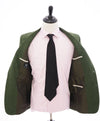 SAKS 5TH AVE BY HICKEY FREEMAN - Green Flannel Wool Blazer -  44L