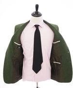 SAKS 5TH AVE BY HICKEY FREEMAN - Green Flannel Wool Blazer -  42R