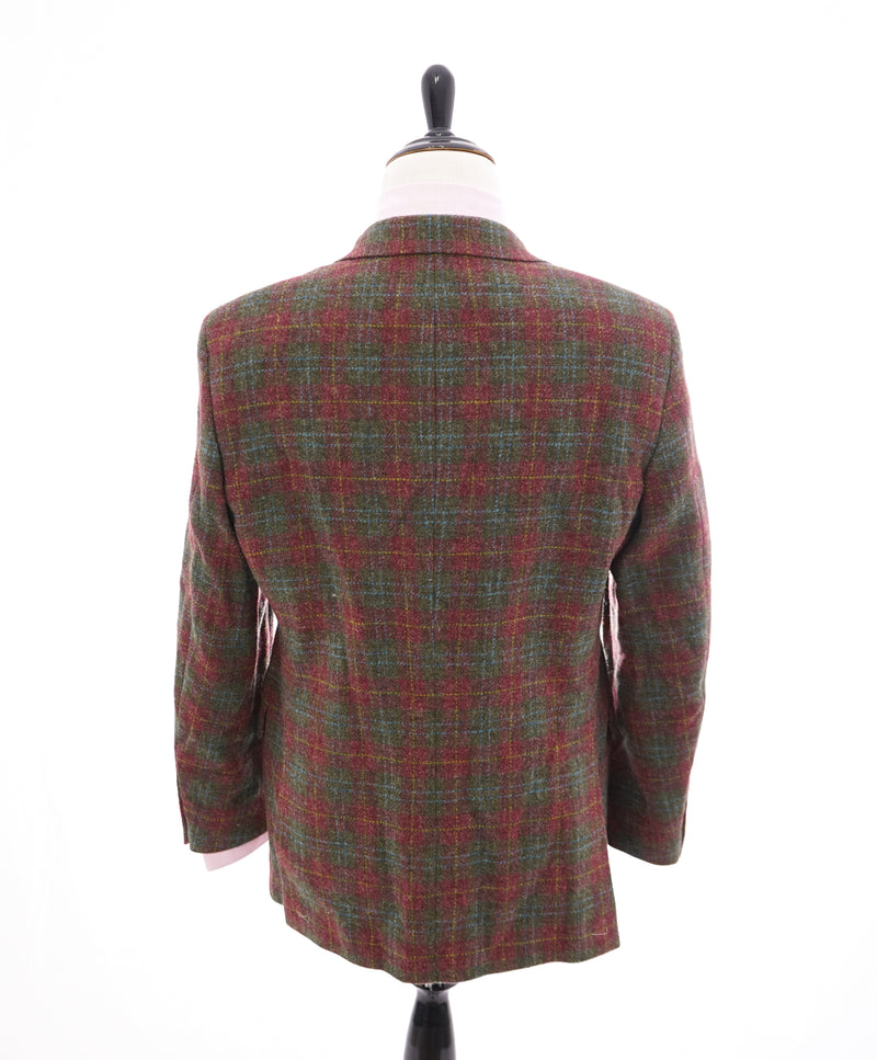 SAKS 5TH AVE BY HICKEY FREEMAN - Madras Multi-Color Plaid Flannel Blazer - 42R