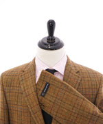 SAKS 5TH AVE BY HICKEY FREEMAN - Orange/Blue Plaid Check Flannel Blazer - 42R