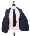 SAKS FIFTH AVENUE / ERMENEGILDO ZEGNA- Slim Medium Blue/Red Check Wool Blazer- 42R