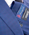 SAKS FIFTH AVENUE / ERMENEGILDO ZEGNA- Slim Medium Blue/Red Check Wool Blazer- 42R