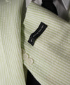 SAKS 5TH AVE BY HICKEY FREEMAN - Ivory & Lime Green Seersucker Striped Blazer -  44R