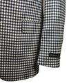 SAKS 5TH AVE BY HICKEY FREEMAN - Navy & Ivory Houndstooth Wool Blazer - 46R