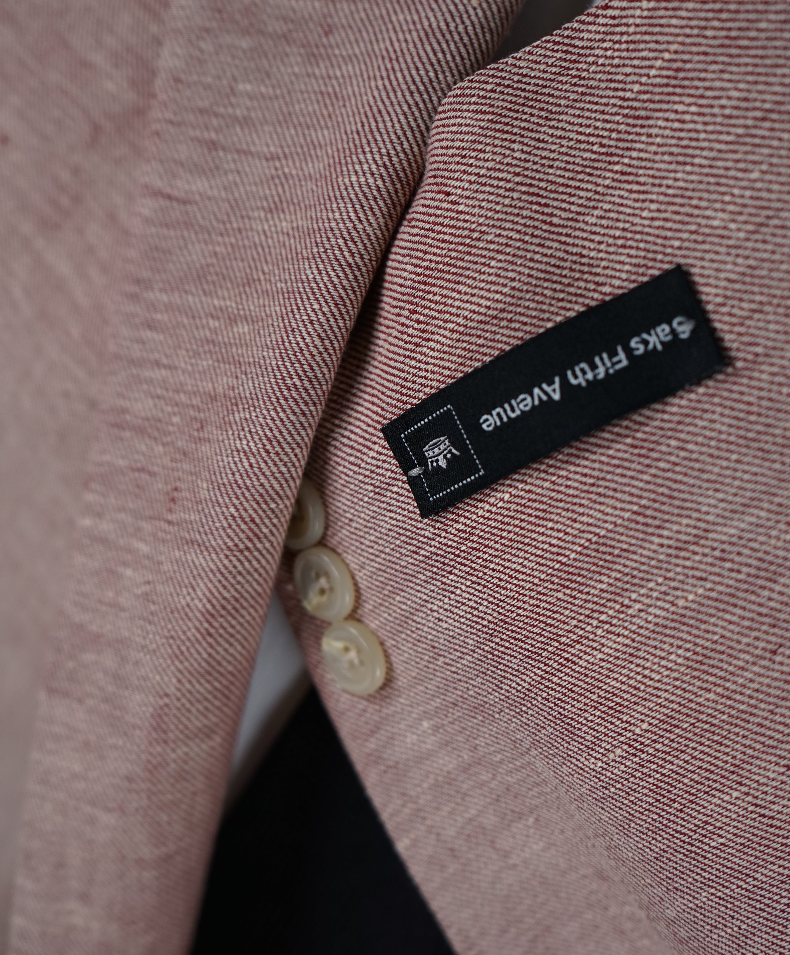 SAKS 5TH AVE BY HICKEY FREEMAN - Salmon Fleck Cotton Blazer - 44R
