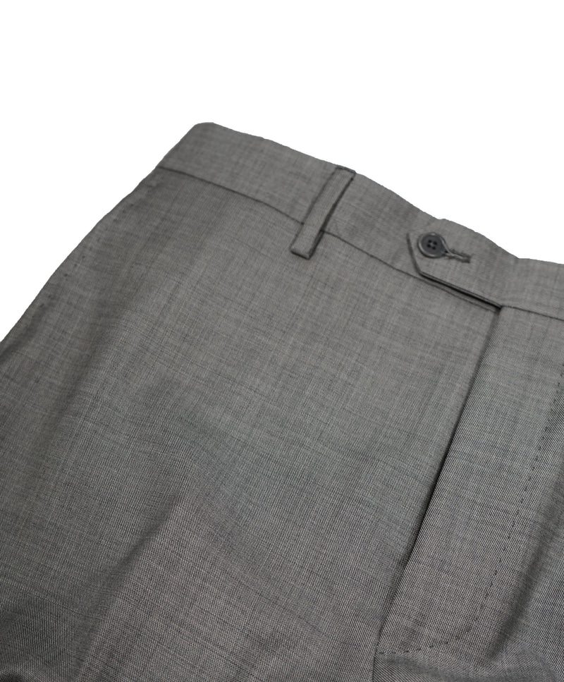 SAKS FIFTH AVENUE -  Gray Textured Made In Italy Dress Pants - 38W