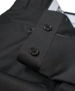 SAKS FIFTH AVENUE -  Solid Black Made In Italy Dress Pants - 36W