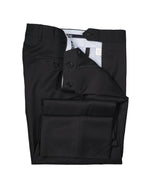 SAKS FIFTH AVENUE -  Solid Black Made In Italy Dress Pants - 36W