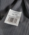 SAKS FIFTH AVENUE - Trim Fit Gray & Blue Stripe Wool Suit - 46R