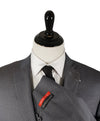 SAKS FIFTH AVENUE - Trim Fit Gray & Blue Stripe Wool Suit - 46R