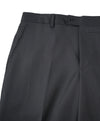 SAKS FIFTH AVE - Black Stripe Wool MADE IN ITALY Flat Front Dress Pants - 34W