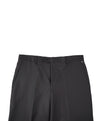 SAKS FIFTH AVE - Black Stripe Wool MADE IN ITALY Flat Front Dress Pants - 34W
