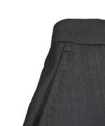 SAKS FIFTH AVE - Gray Micro Herringbone Flat Front Dress Pants - 33W