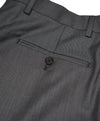 SAKS FIFTH AVE - Gray Micro Herringbone Flat Front Dress Pants - 33W