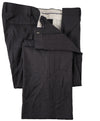 SAKS FIFTH AVE - Gray Textured Birdsdeye Wool Flat Front Dress Pants - 37W