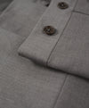 SAKS FIFTH AVE - Gray Wool MADE IN ITALY Flat Front Dress Pants - 38W