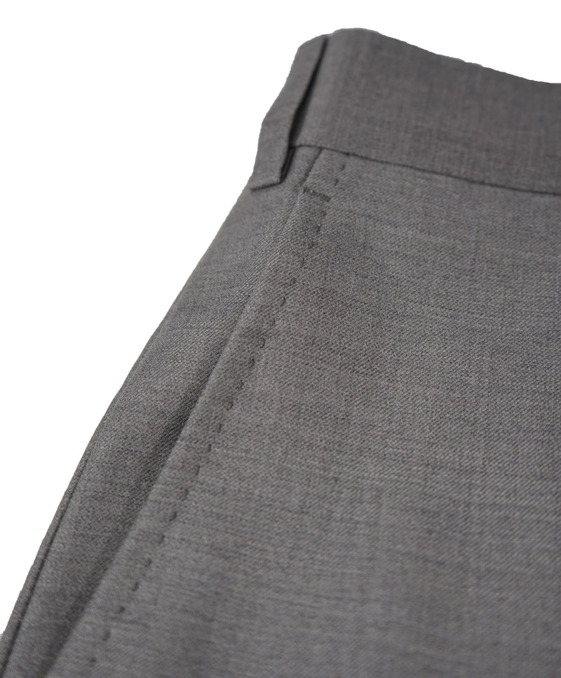 SAKS FIFTH AVE - Gray Wool MADE IN ITALY Flat Front Dress Pants - 38W