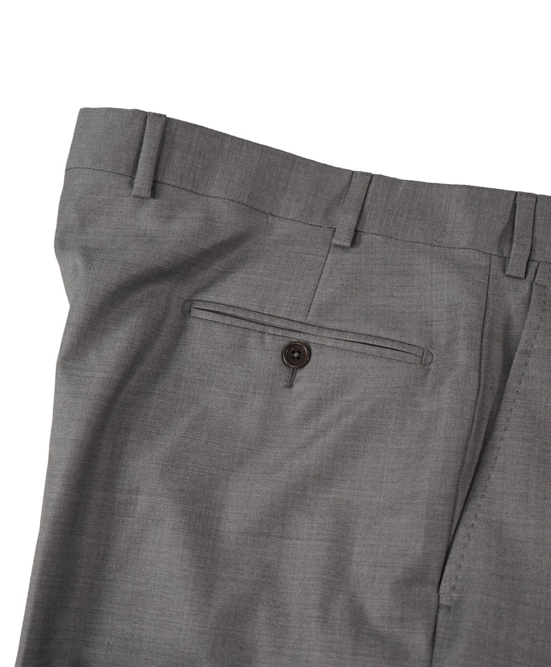 SAKS FIFTH AVE - Gray Wool MADE IN ITALY Flat Front Dress Pants - 38W