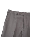 SAKS FIFTH AVE - Light Gray Wool Flat Front Dress Pants - 35W