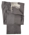 SAKS FIFTH AVE - Light Gray Wool Flat Front Dress Pants - 35W