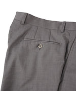 SAKS FIFTH AVE - Light Gray Wool Flat Front Dress Pants - 35W
