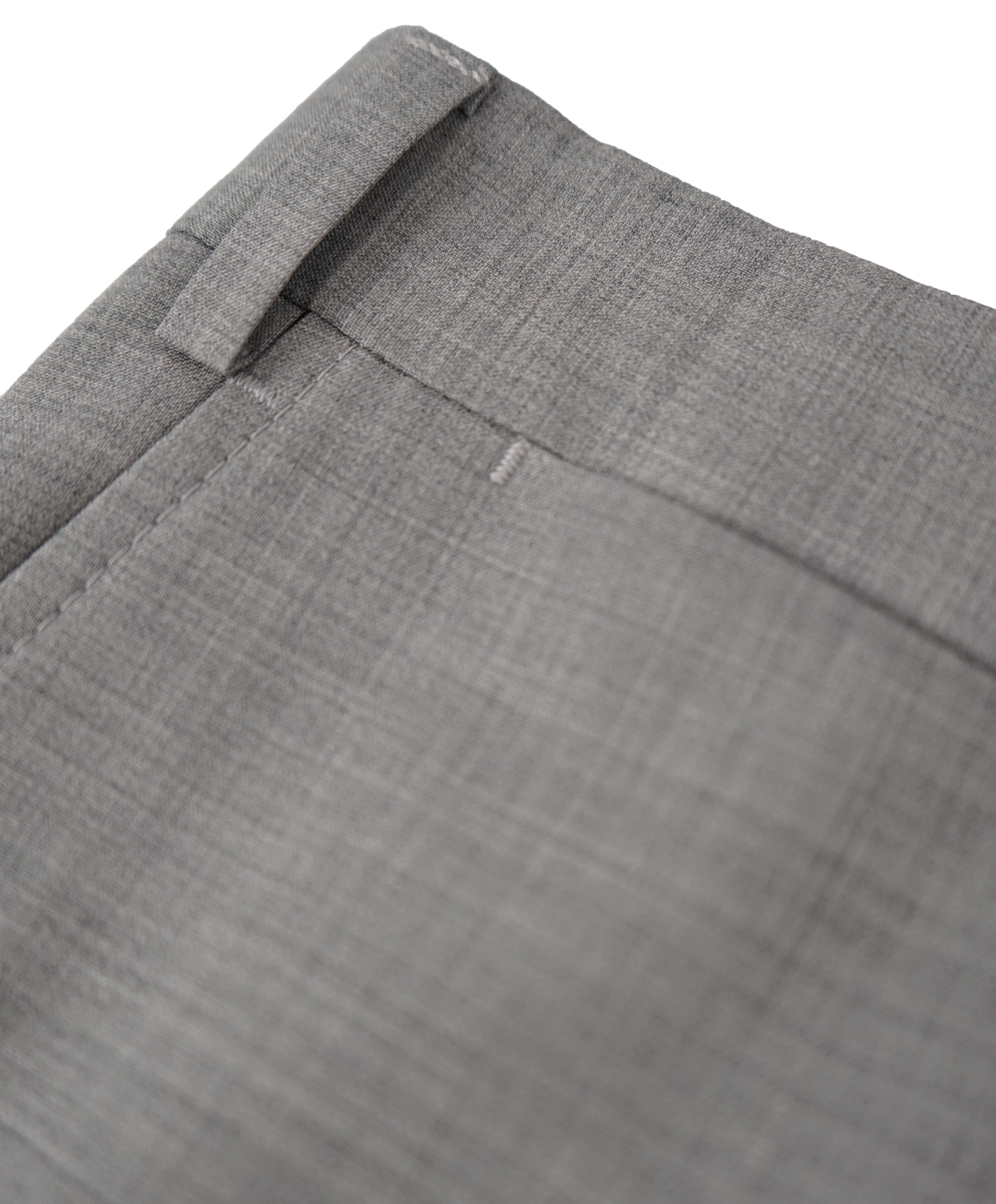 SAKS FIFTH AVE - Light Gray Wool MADE IN ITALY Flat Front Dress Pants - 36W