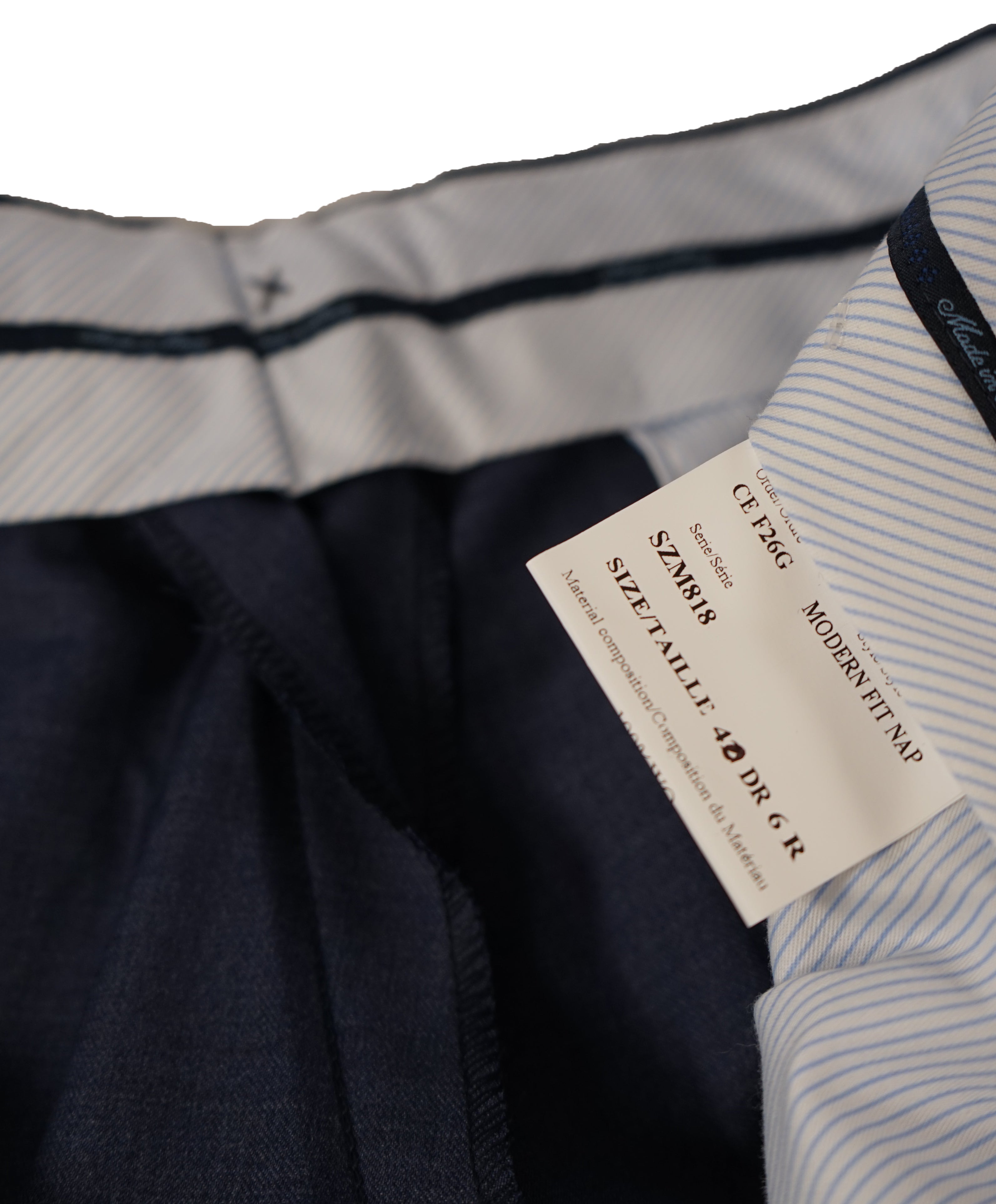 SAKS FIFTH AVE - Medium Blue MADE IN ITALY Flat Front Dress Pants - 34W