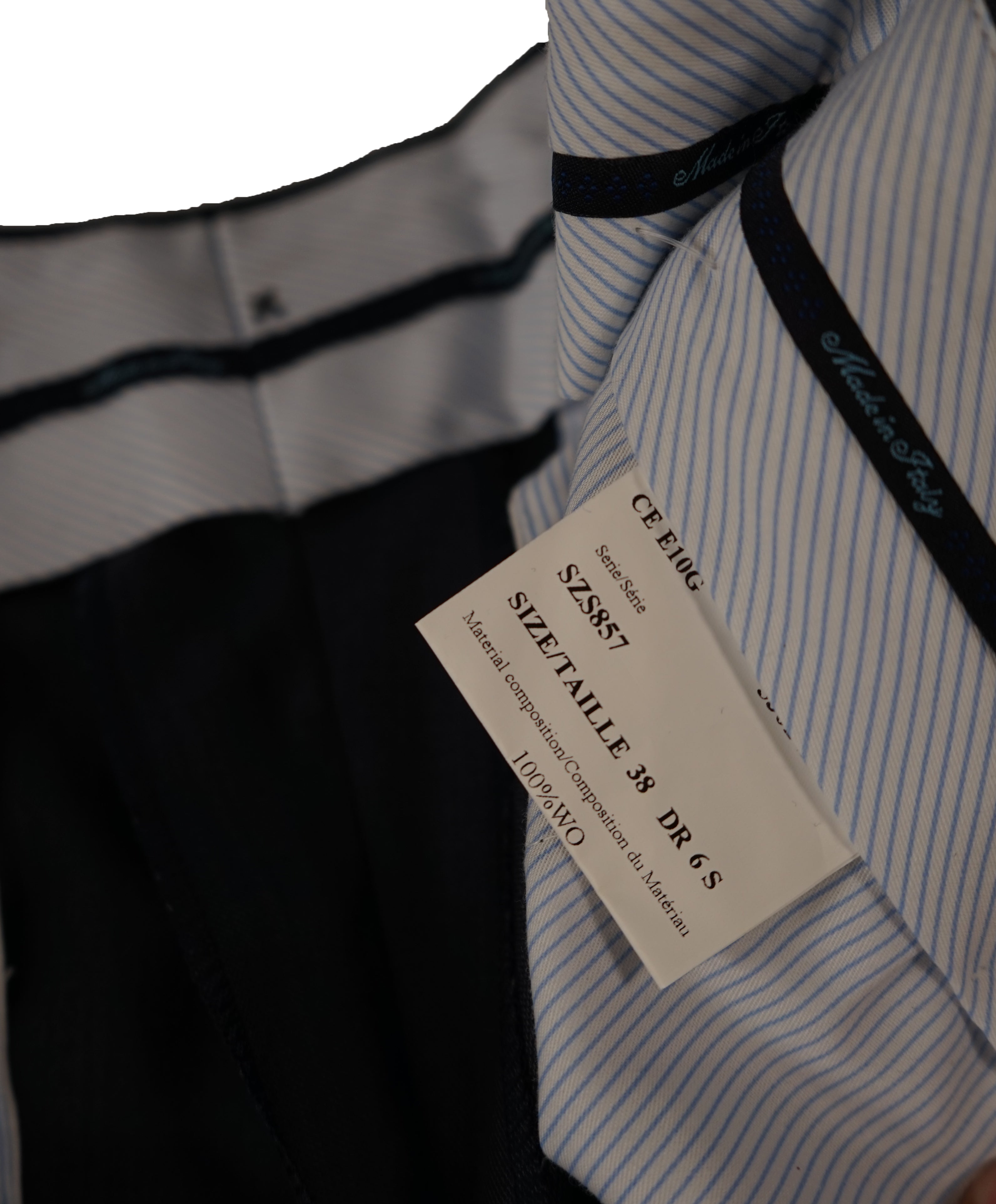 SAKS FIFTH AVE - Medium Blue MADE IN ITALY Flat Front Dress Pants - 32W