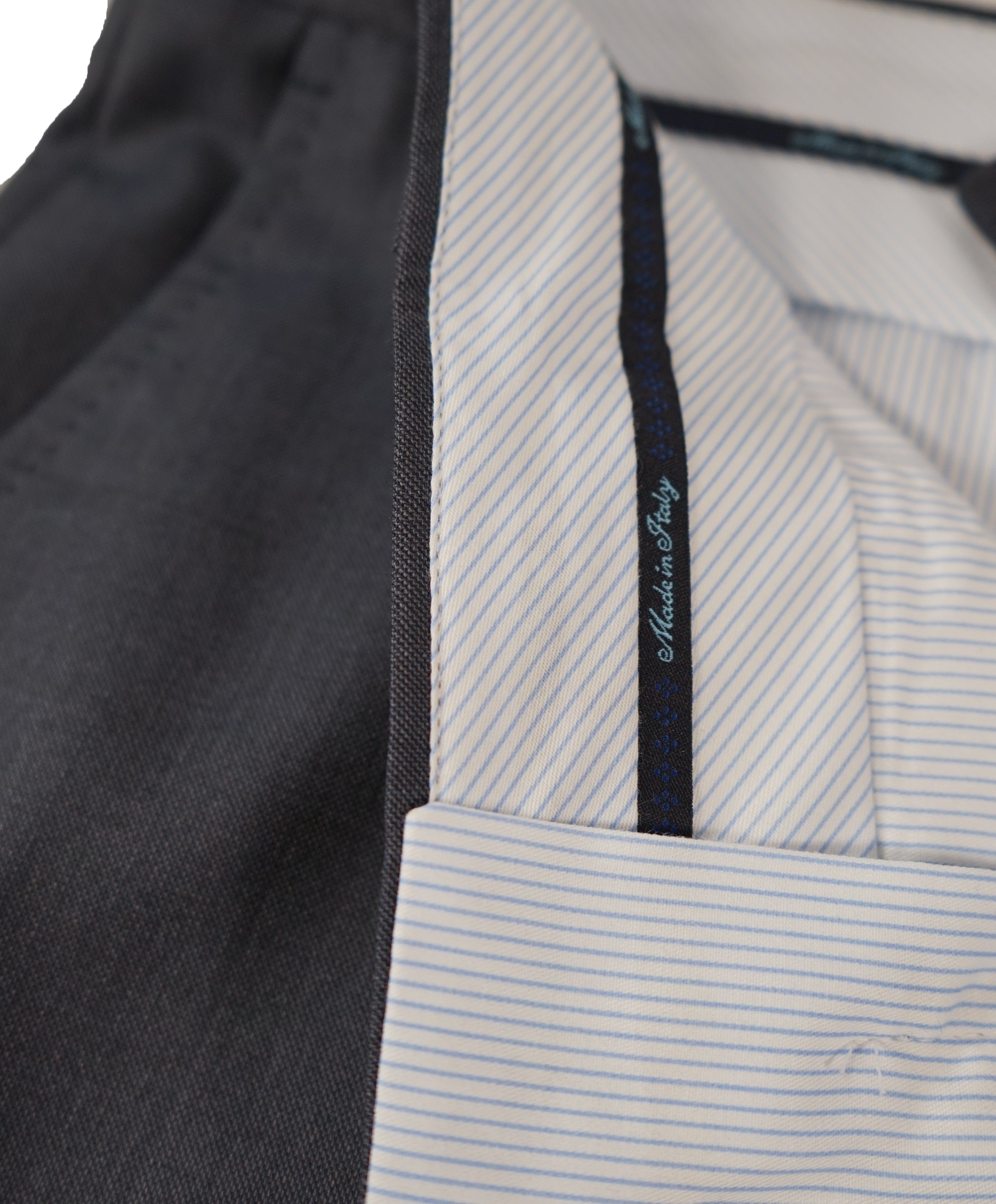 SAKS FIFTH AVE - Medium Blue MADE IN ITALY Flat Front Dress Pants - 34W