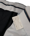 SAKS FIFTH AVE - Navy Wool & Silk MADE IN ITALY Flat Front Dress Pants - 36W