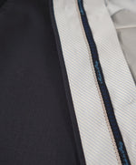 SAKS FIFTH AVE - Navy Wool & Silk MADE IN ITALY Flat Front Dress Pants - 36W