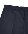 SAKS FIFTH AVE - Navy Wool / Silk MADE IN ITALY Flat Front Dress Pants - 30W