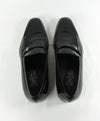 SALVATORE FERRAGAMO - “Destin” Black Slip-On Loafer With Engraved Bit - 11 EE