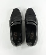 SALVATORE FERRAGAMO - “Destin” Black Slip-On Loafer With Engraved Bit - 11 EE